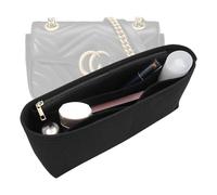 LOUKAYCC Felt Purse Organizer Insert for GG Marmont Mini Bag Organizer Handbag (Mini, Black)