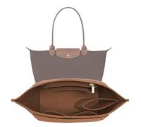 LOUKAYCCI Felt Bag Insert for Longchamp Le Pliage S, Insert for Handbags (Large, Brown)