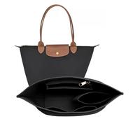 LOUKAYCCI Felt Organiser Insert for Longchamp Le Pliage L Bag, Black
