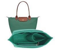 LOUKAYCCI Felt Organizer Compatible with longchamp le pliage L Handbag Insert (Green, Large)