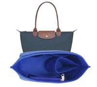 LOUKAYCCI Felt Organizer Handbag Insert for Longchamp Le Pliage S Blue Small