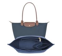 LOUKAYCCI Felt Purse Organizer Insert for Longchamp Le Pliage L Handbag Insert (Dark Blue, Large)