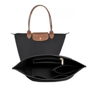LOUKAYCCI Felt Purse Organizer Insert for Longchamp Le Pliage M Handbag Insert (Medium, Black)