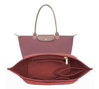 LOUKAYCCI Felt Purse Organizer Insert for Longchamp Le Pliage S Handbag Insert (Vine Red, Small)