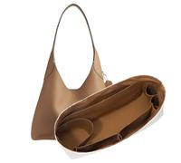 LOUKAYCCI Purse Organizer Insert for Coach brooklyn 28 Bag Insert Organizer DupontPaper Lightweight Purse Insert (White&EarthColor)