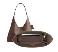 LOUKAYCCI Purse Organizer Insert for Coach Brooklyn 34 Shoulder Bag | DupontPaper Waterproof Lightweight Brooklyn 34 Bag Insert with Bottle Pocket Soft Touch (Brooklyn 34, Brown)