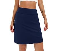 LouKeith Tennis Skirts for Women Golf Athletic Activewear Skorts Mini Summer Workout Running Shorts with Pockets, Navy Blue, M