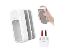 LOUKIN Inventive All-in-One Dry Erase Eraser, Novel Replaceable Whiteboard Eraser with Built-in Cleaner, Unique Glass Board Erasers, Includes 2 Refill Pads, 1 Magnetic Holder, 2 Markers