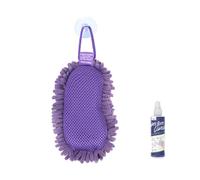 LOUKIN Microfiber Shag Eraser with Cleaner, Dry Erase Eraser, Purple, 1Pack | Streak-Free Cleaning, Washable Microfiber Shag, with 100 ml AP Certified Non-Toxic Cleaner, Whiteboard & Glass Use