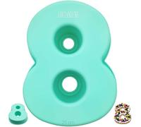 LOULANLUXE Large Silicone Number Cake Moulds, 10 inch Thickened Silicone Cake Moulds for Baking, Birthday, Wedding Anniversary, Green