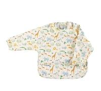 Loulou Lollipop Long Sleeve Mess Free Waterproof Bibs, For Baby Boys And Girls 6 36 Months, Machine Washable, Travel Friendly (Safari Jungle)