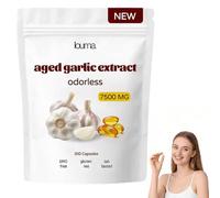Louma Odorless Aged Garlic Extract 500mg, Natural Black Garlic Extract 300 Pcs/Pack, 15:1 Concentrated Formula Equivalent to 7500mg Garlic, Gentle Daily Body Care, Suitable for Everyone (1 Pack)