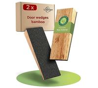 LouMaxx Bamboo Door Wedge Floor Wood - Door Stopper Wedge Made of Natural Bamboo - Wooden Wedges.