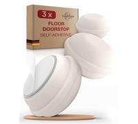 LouMaxx Brand Modern White 3-Piece Floor Mounted Door Stop in Charming Macaroon Shape
