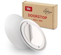 LouMaxx Door Stop Wall Self-Adhesive Pack of 10 - White - Wall Door Stopper with Shock Absorbing Effect - Stop Buffer for Use on Tiles, Wood, Wallpaper and Woodchip - Easy Installation No Drilling