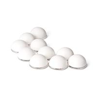 LouMaxx Door Stoppers Diameter 22 mm - Pack of 10 White Self-Adhesive Wall Bumpers - Door Wedges - Dampers to Protect Your Walls and Doors.