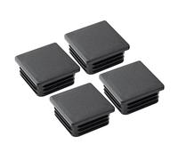 LouMaxx Lamellar Plugs 50 x 50 mm - Black Pipe Cover for Square Tube - Post Caps Made of Robust Plastic
