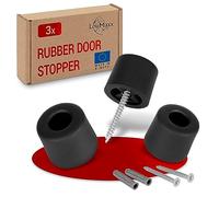 LouMaxx Rubber Screw-On Floor Door Stopper - in Black