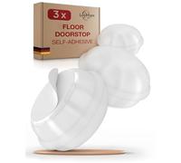 LouMaxx Self-Adhesive Rubber Door Stop, Set of 3 Transparent Door Stops in Macaroons Shape, Adhesive Floor Door Stop, Perfect Protection Against Slamming Doors