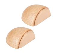 LouMaxx Set of 2 Beech Wood Effect Door Stoppers Self Adhesive Door Stop