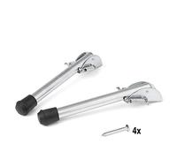 LouMaxx - Set of 2 Door Holders, 14 x 150 mm Galvanised, Outdoor Door Stopper and Holder for Lock Protection