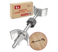 LouMaxx worktop connecting bolts 100 mm 6-piece set - worktop bolts for kitchen - connector for wood and worktops - A secure and stable solution for joining worktops