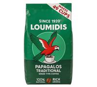 Loumidis Papagalos Traditional Greek Ground Coffee, 490g Bag | Roasted Beans for a 100% Natural, Full Bodied Intense Flavour & Rich Aroma | Use with a Briki Pot for an Authentic Mediterranean Brew