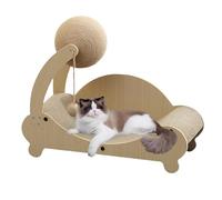 Lounge Cat Scratching Post with Lounge, Soft Pet Scratching Board, Large Cat Scratching Bed, Cardboard Scratching Pad for Home Cats, Non-Slip Kitten Scratching Post and Resting Place