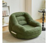 Lounge Chair Bean Bag Chair Fireside Sofa Lazy Floor Sofa Vacuum Compressed Removable Washable Cover Ergonomic Back Support for Living Room Bedroom Balcony All Ages A