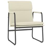 vidaXL Lounge Chair Cream 55x64x80 cm Faux Leather