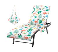 Lounge Chair Towel Cover 83inch Absorbent Microfiber Beach Chair Covers with Side Pockets Dry for Pool Sunbathing Summer(1,Type A shipped according to the picture)