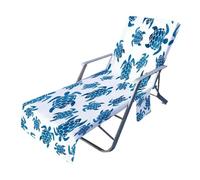 Lounge Chair Towels - 210 x 75cm Anti-slip Microfiber Absorbent | Pool Lounge Towel with Side Pockets - for Patio Garden Hotel Sunbathing Summer Outdoor Terrace Lounging
