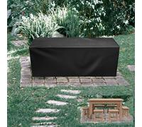 Lounge Furniture Cover 420D Oxford Fabric with PVC Coating Windproof Waterproof Protective for Rectangular Tables(80x50x90cm/LxWxH)
