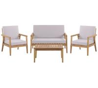 Lounge Set PALLANO Acacia Wood Taupe 4 Seater