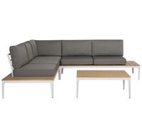 Garden Corner Sofa with Table 5 Seater POSITANO Grey