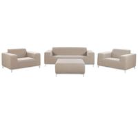 Beliani Garden Lounge Set With Table 5 Seater Rovigo Beige