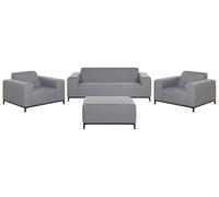 Lounge Set ROVIGO Polyester Grey 5 Seater