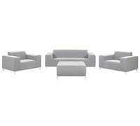 Beliani Garden Lounge Set With Table 5 Seater Rovigo Light Grey