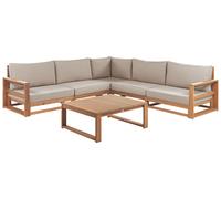 Lounge Set TIMOR FSC® Certified Acacia Wood Light Wood Reversible 5 Seater
