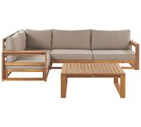 Lounge Set TIMOR FSC® Certified Acacia Wood Light Wood Right Hand 4 Seater