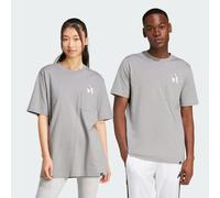 adidas Men's Lounge Slides Graphic Pocket T-Shirt, Charcoal Solid Grey, M