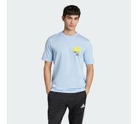 adidas Men's Lounge Still Life Lemons Graphic T-Shirt, Glow Blue, L