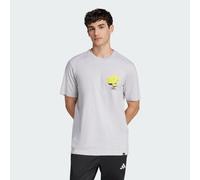 adidas Mens Lounge Still Life Lemons Graphic T-Shirt Light Grey Heather M