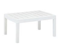 Lounge Table White 30.7x21.7x15 Plastic
