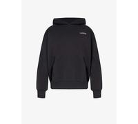 Lounge Underwear Womens Black Essential Logo-print Relaxed-fit Cotton-jersey Hoody Xl
