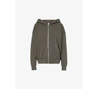 Lounge Underwear Womens Espresso Zip-up Relaxed-fit Cotton-jersey Hoody S