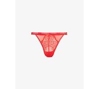 Lounge Underwear Womens Red Royal High-rise Floral-lace Stretch Recycled-polyamide-blend Thong M