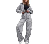 Lounge Wear Sets for Women Fashion Casual Thermal Tracksuit Sweatshirt Sweatpants High Waist Wide Leg Joggers Full Set Hoodies Jogger Sport Teenager Girls Track Suit Yoga Gym Two Piece Outfit
