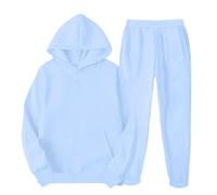 Lounge Wear Sets for Women UK,Ladies Tracksuit Full Set,Solid Fleece Hooded Long Sleeve Hoodies Pullover Sweatshirt Tops and Sweatpant Trousers Two Piece Outfit Fall Winter Co ord Suits S-3XL