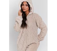 Loungeable Cable Cutwork All In One In Taupe Taupe L